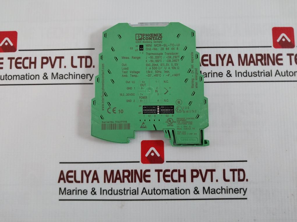 Phoenix Contact Mini Mcr-sl-tc-ui Thermocouple Measuring Transducer 16Ma 1 5Kv
