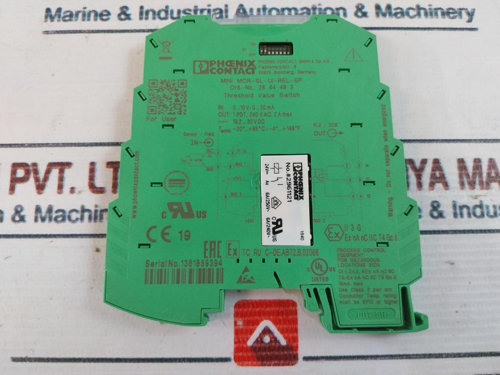 Phoenix Contact Mini Mcr-sl-ui-rel-sp/ 2961121 Threshold Value Switch 2864493