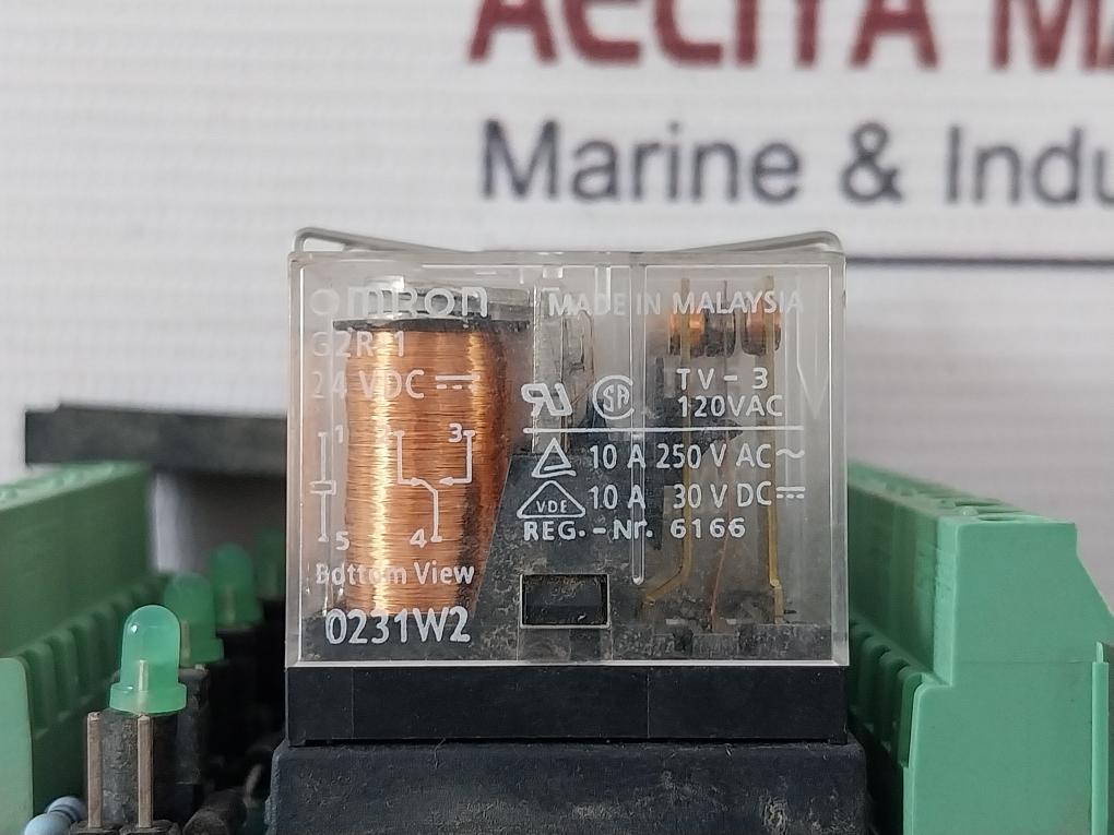 Phoenix Contact Pc24D04-cob Relay Module G2R-1 24Vdc Tv-3 120Vac 0231W2