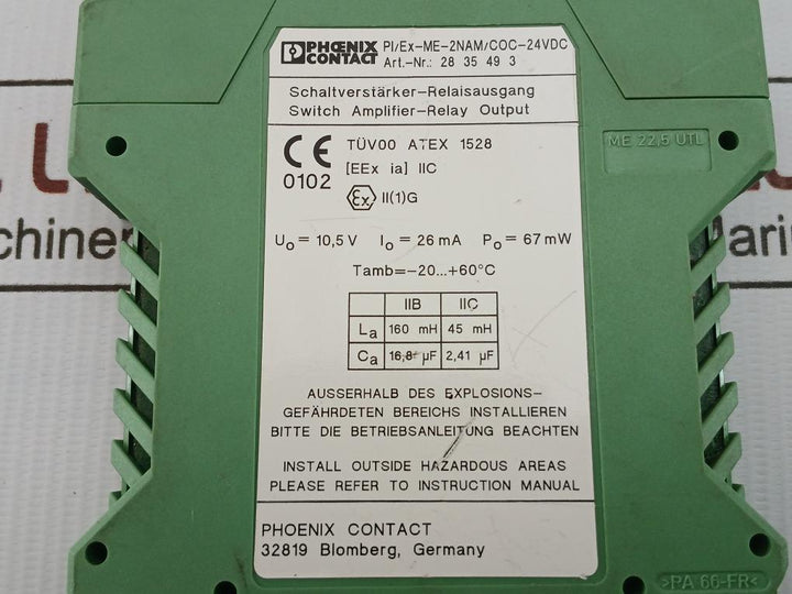 Phoenix Contact Pi/Ex-me-2Nam/Coc-24Vdc