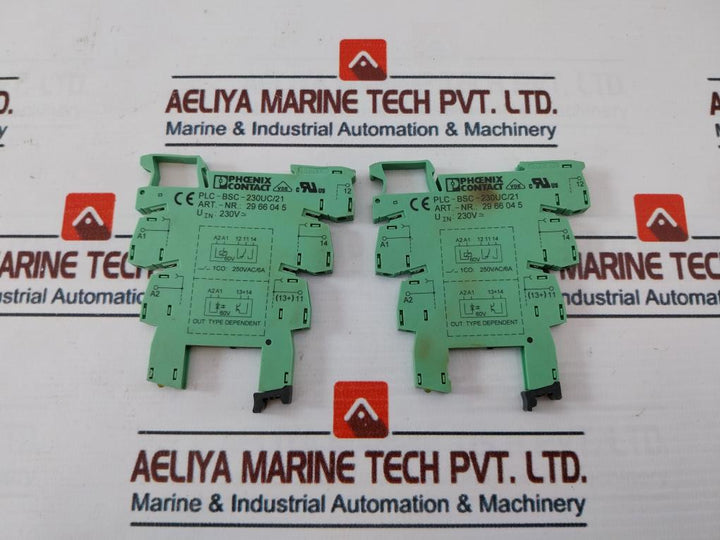 Lot of 2X Phoenix Contact PLC-BSC-230UC/21 Terminal Block 2966045