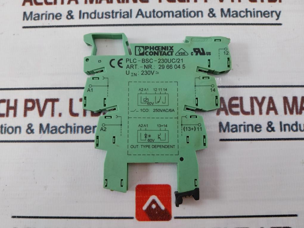 Lot of 2x Phoenix Contact PLC-BSC-230UC/21 Terminal Block 2966045