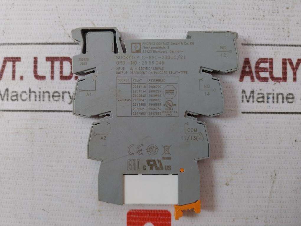 Phoenix Contact Plc-bsc-230Uc/21 Terminal Block 220Vdc/230Vac