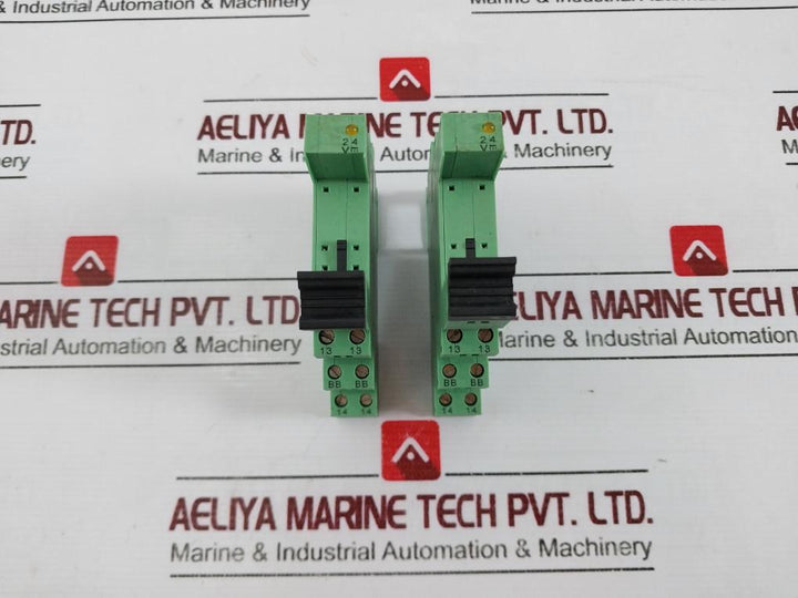 Lot of 2X PHOENIX CONTACT PLC-BSC-24DC/1IC/ACT Relay Base Module 2967837 24V
