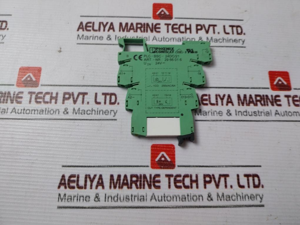 Lot of 2X PHOENIX CONTACT PLC-BSC-24DC/21 Relay Base 250VAC/6A