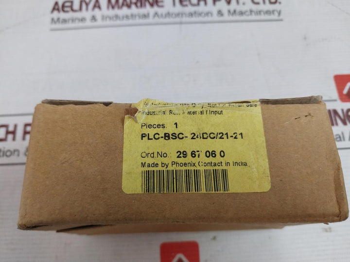Phoenix Contact Plc-bsc-24Dc/21-21 Relay Base 24Vdc 250Vac/2X6A 2967015 10A/250V~