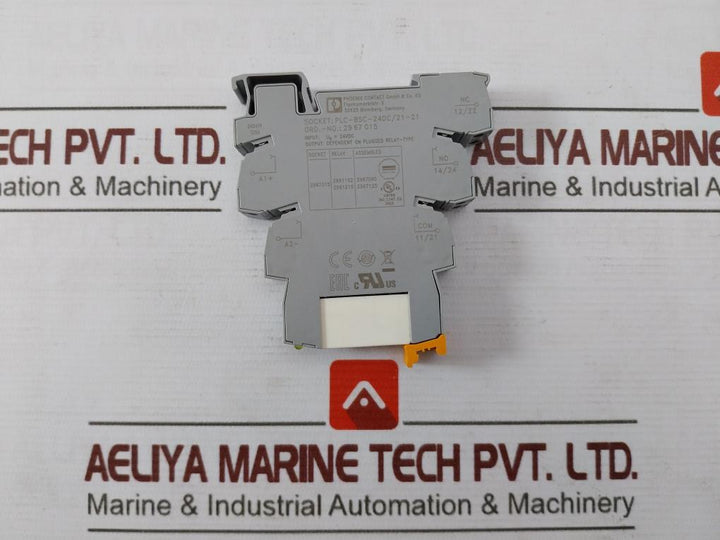 Lot of 2X Phoenix Contact PLC-BSC-24DC/21-21 Relay Base 2961192 2961215 24VDC