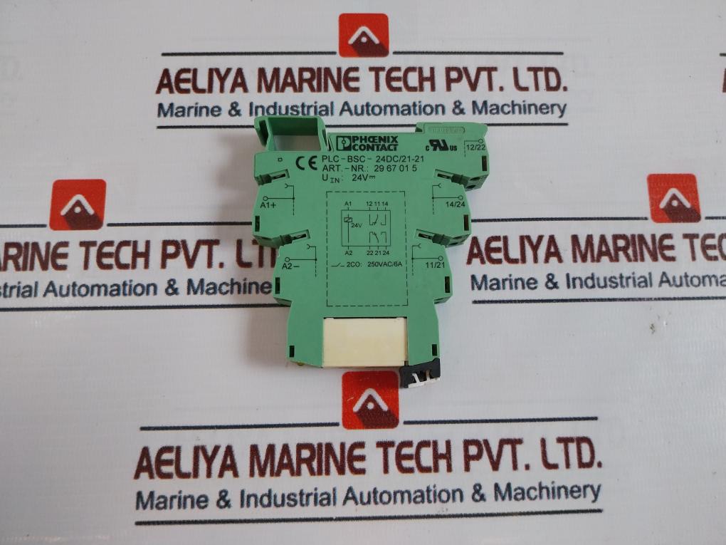 Phoenix Contact Plc-bsc-24Dc/21-21 Relay With Base 250Vac/6A 29 61 192