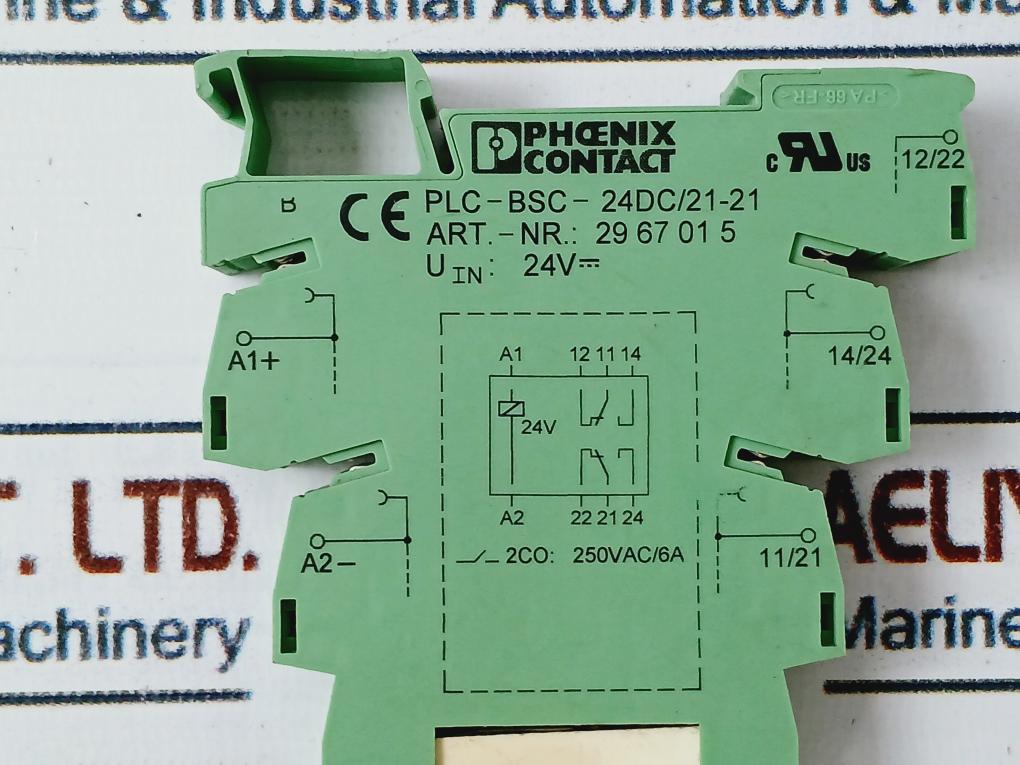 Phoenix Contact Plc-bsc-24Dc/21-21 Relay With Base 2967015