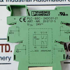 Phoenix Contact Plc-bsc-24Dc/21-21 Relay With Base 2967015