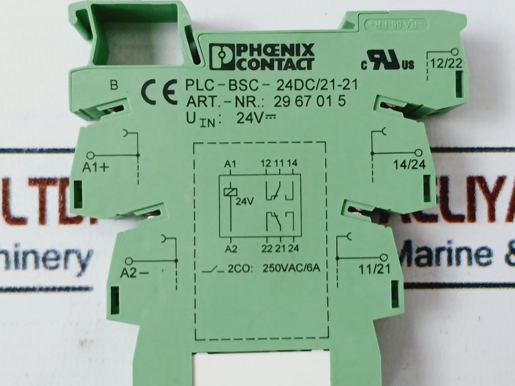 Phoenix Contact Plc-bsc-24Dc/21-21 Relay With Socket Base 2967015