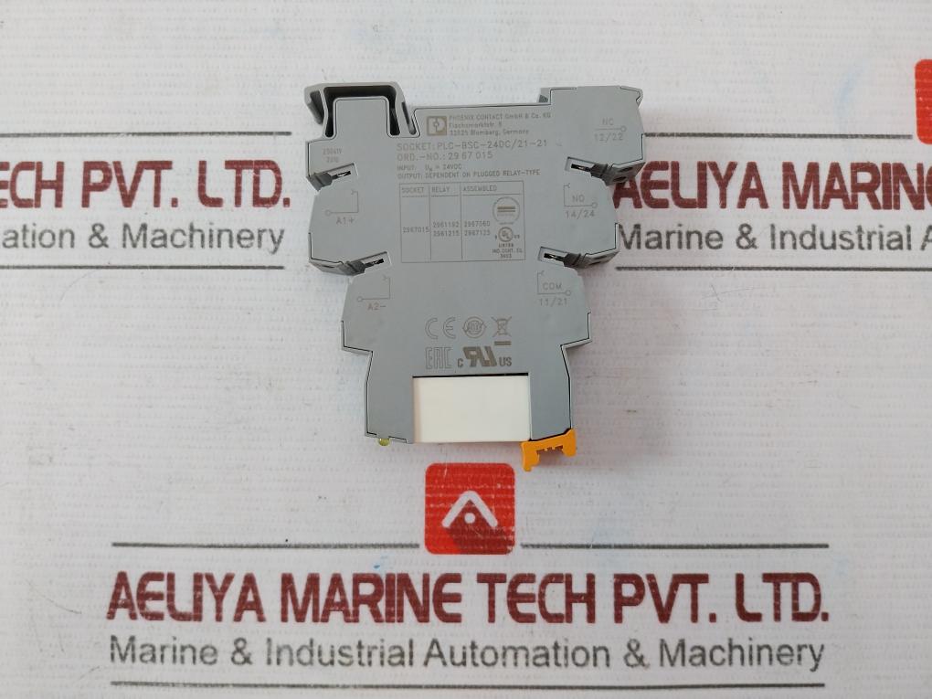 Lot Of 4X Phoenix Contact Plc-bsc-24Dc/21-21 Interface Relay Din Rail Mount