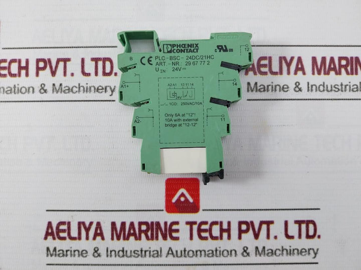 Phoenix Contact Plc-bsc-24Dc/21Hc Relay Base With Relay 2961312 2967772 250Vac