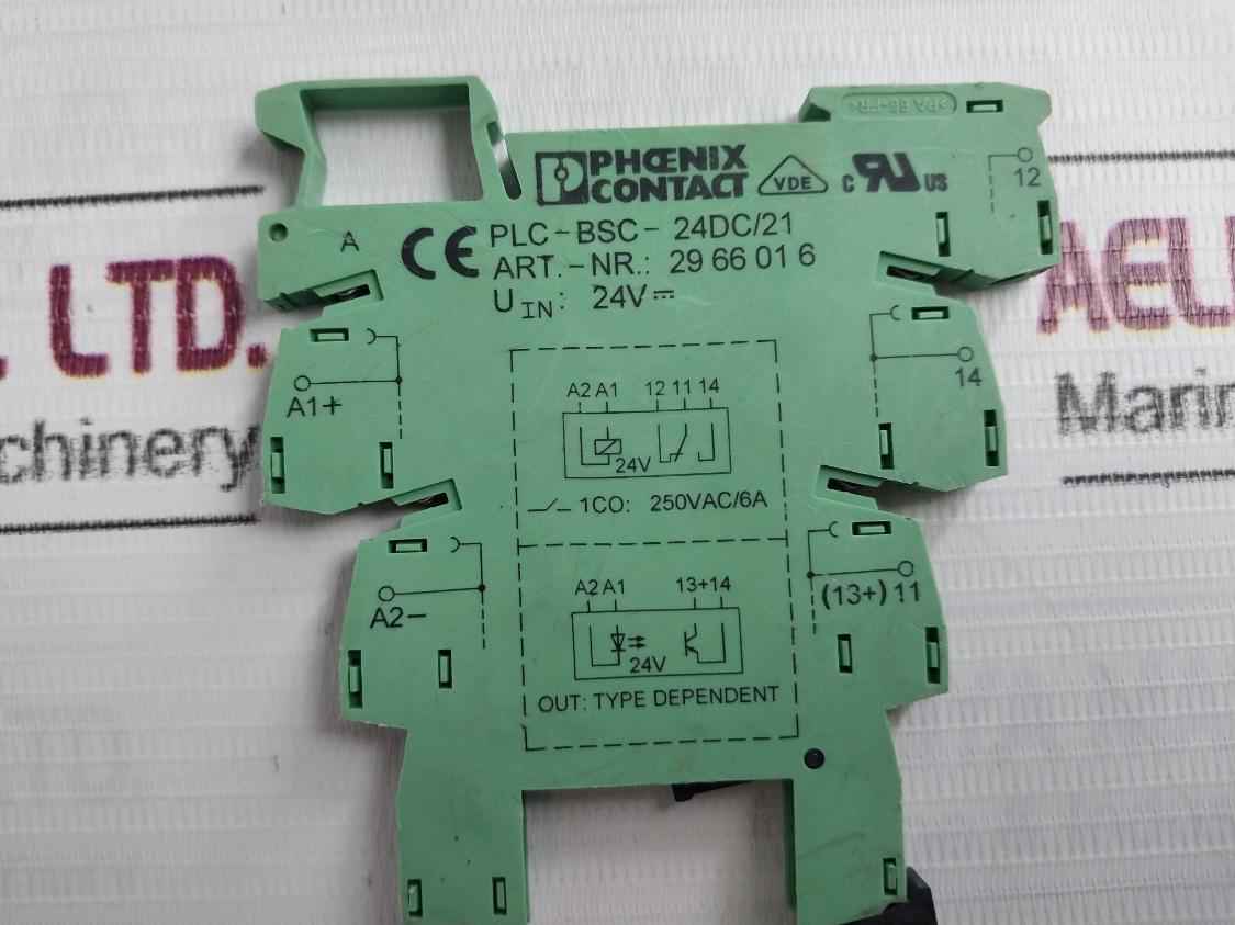 Phoenix Contact Plc-bsc-24Dc/21 Relay Base 250Vac/6A 24V