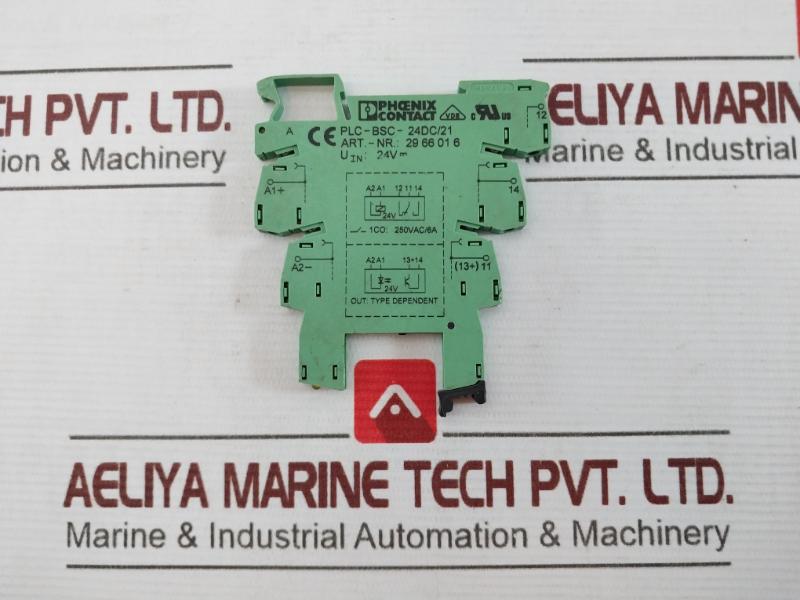 Phoenix Contact Plc-bsc-24Dc/21 Relay Base 2966016 24V 250Vac/6A