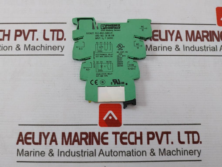 Phoenix Contact Plc-bsc-24Dc/21 Relay Base 29 66 016 24Vdc