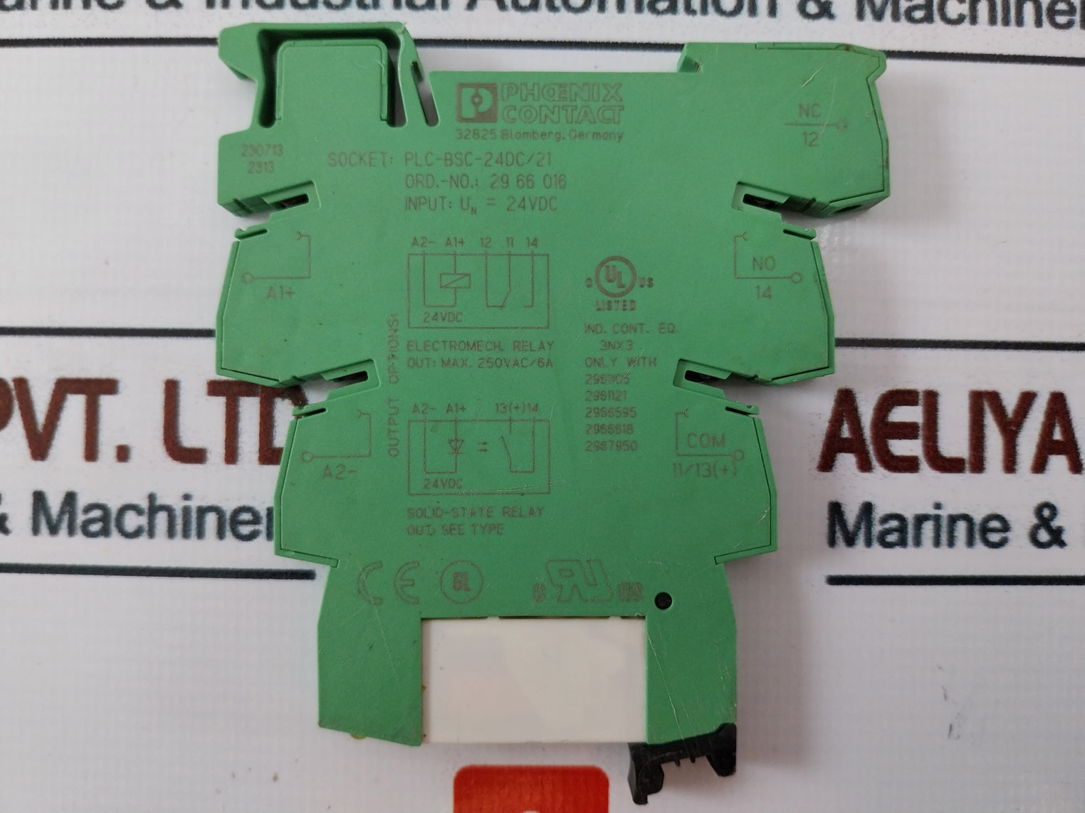 Phoenix Contact Plc-bsc-24Dc/21 Relay With Socket 24V