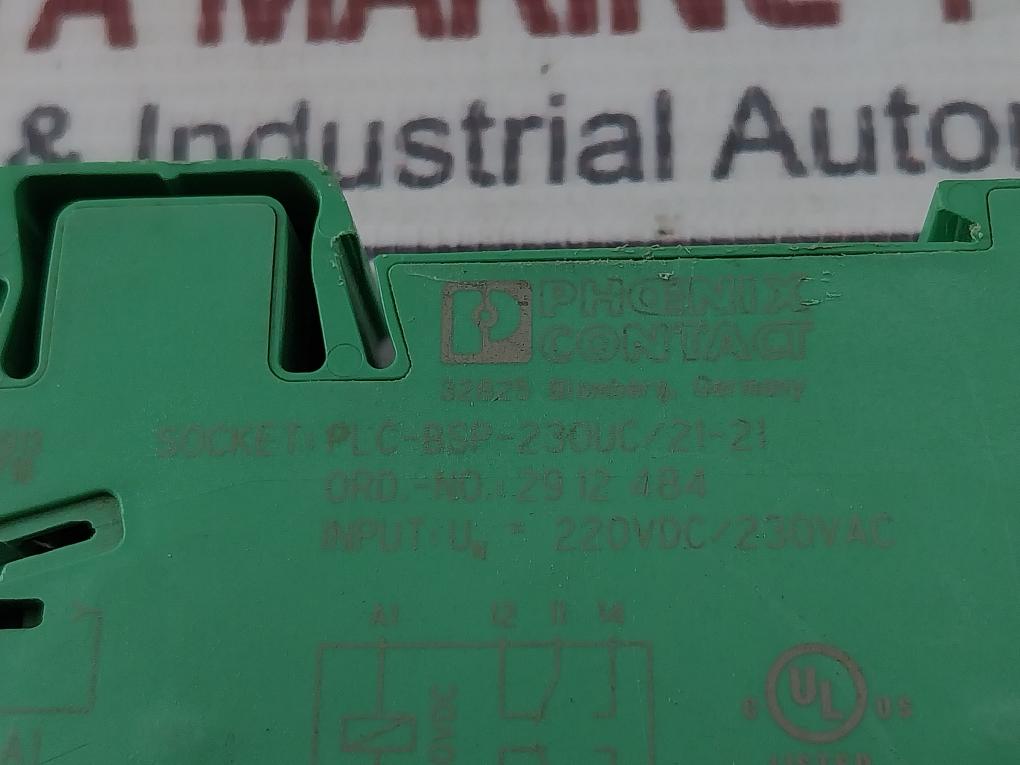 Phoenix Contact Plc-bsp-230Uc/21-21 Relay Base 250Vac/2X6A