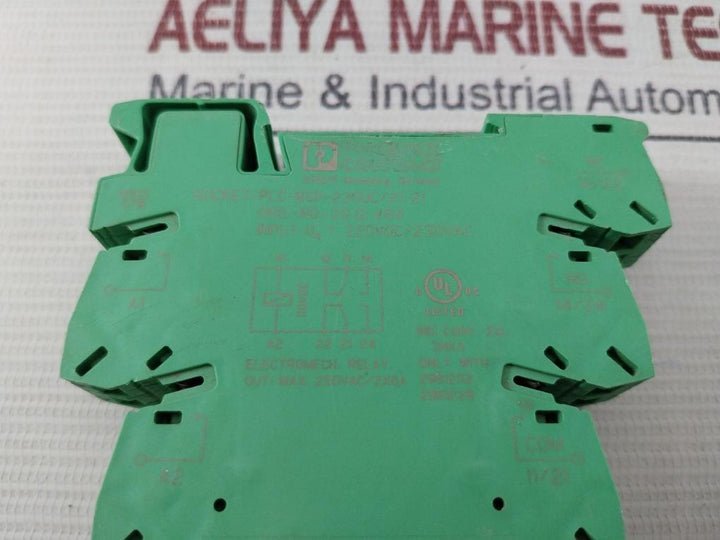 Phoenix Contact Plc-bsp-230Uc/21-21 Relay Base 250Vac/2X6A