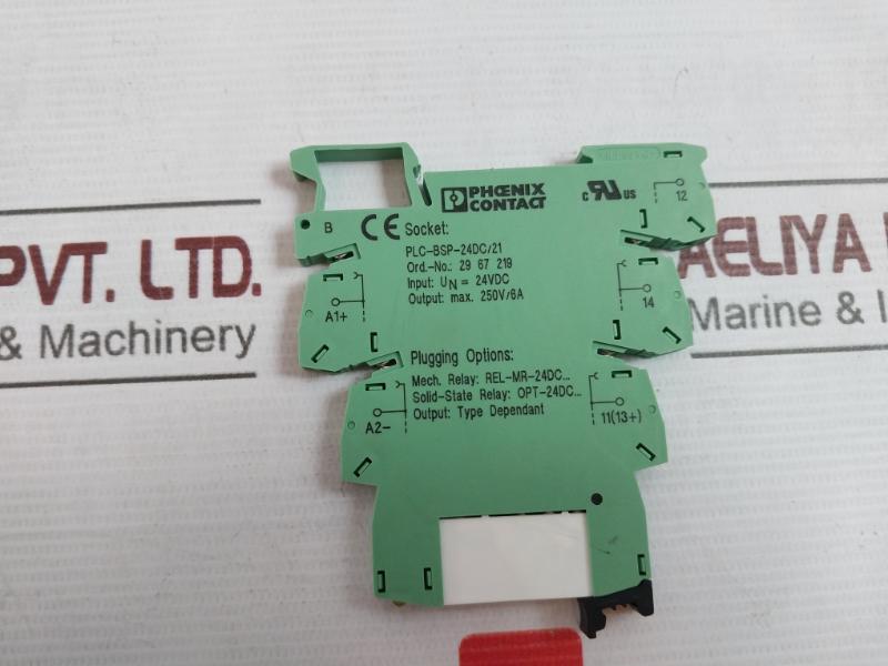 Phoenix Contact Plc-bsp-24Dc/21 Relay Socket Module 24V Dc 2961105