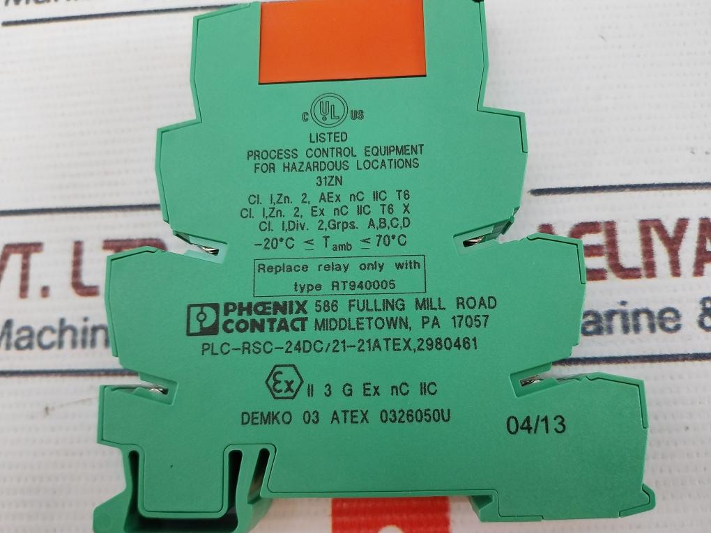 Phoenix Contact Plc-rsc-24Dc/21-21Atex, 2980461 Interface Relay Module