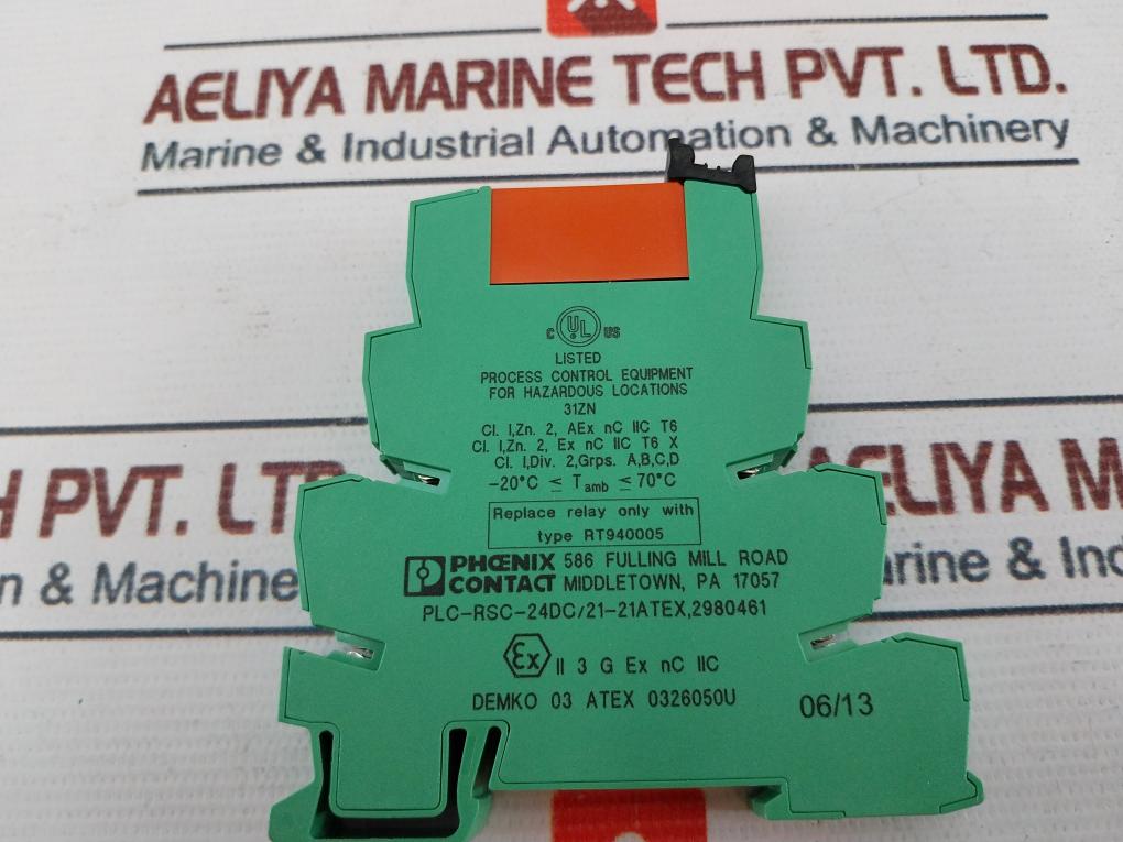 Phoenix Contact Plc-rsc-24Dc/21-21Atex,2980461 Interface Relay Module 250Vac