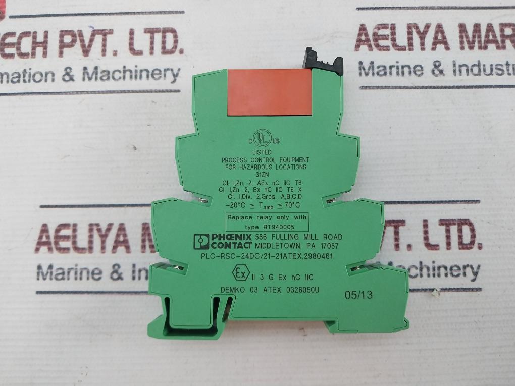 Phoenix Contact Plc-rsc-24Dc/21-21Atex,2980461 Relay Module