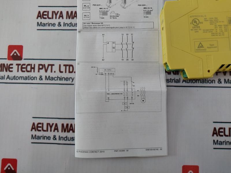 Phoenix Contact Psr-scp-24Dc/Fsp/2X1/1X2 Safety Relay Module 230V Ac 24V Dc