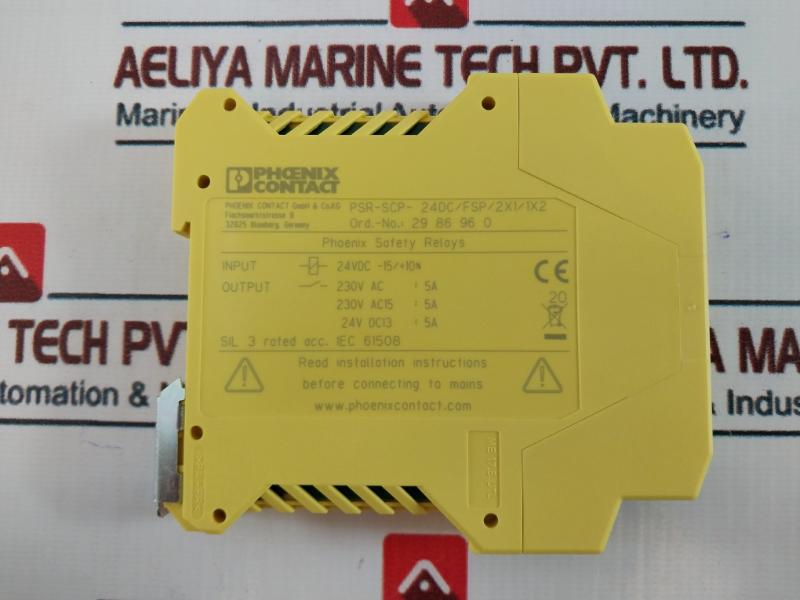 Phoenix Contact Psr-scp-24Dc/Fsp/2X1/1X2 Safety Relay Module 230V Ac 24V Dc