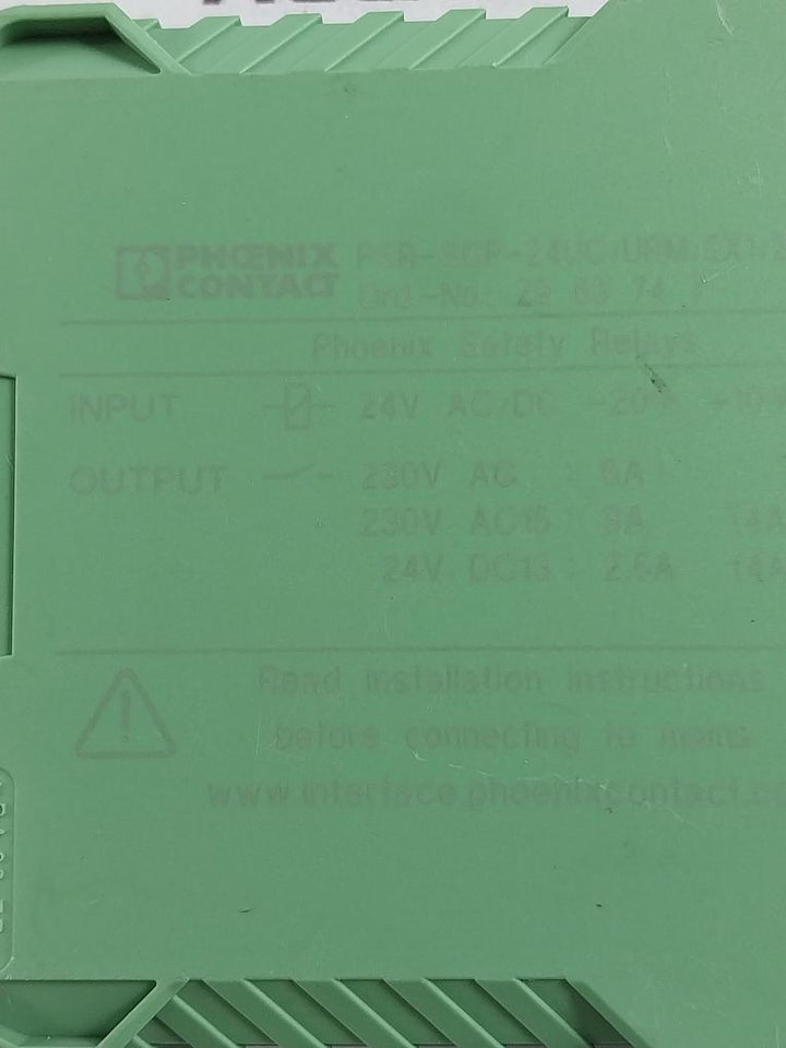 Phoenix Contact Psr-scp-24Uc/Urm/5X1/2X2 Safety Relay 230Vac 6A