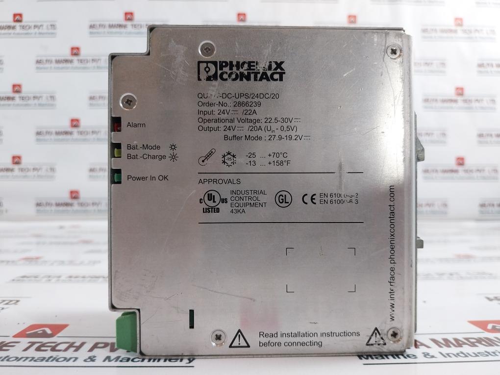Phoenix Contact Quint-dc-ups/24Dc/20 Uninterruptible Power Supply