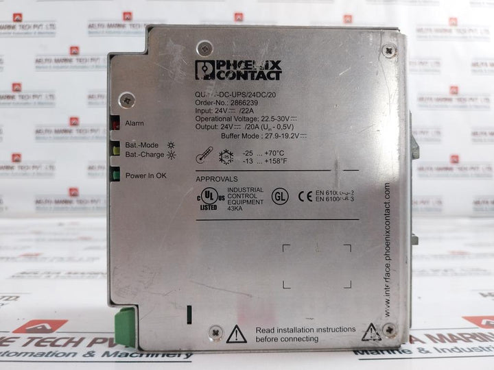 Phoenix Contact Quint-dc-ups/24Dc/20 Uninterruptible Power Supply