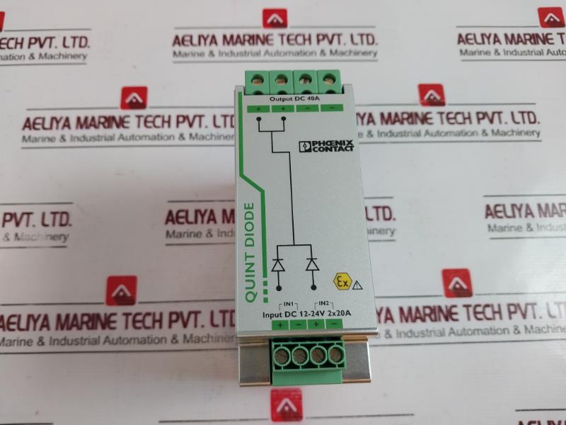 Phoenix Contact Quint-diode/12-24dc/2x20/1x40 Din Rail Diode Module Dc12-24v 2x20a