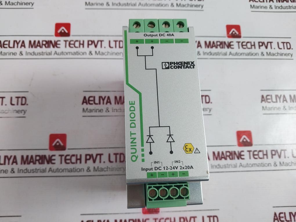 Phoenix Contact Quint-diode/12-24Dc/2X20/1X40 Din Rail Redundancy Diode Module