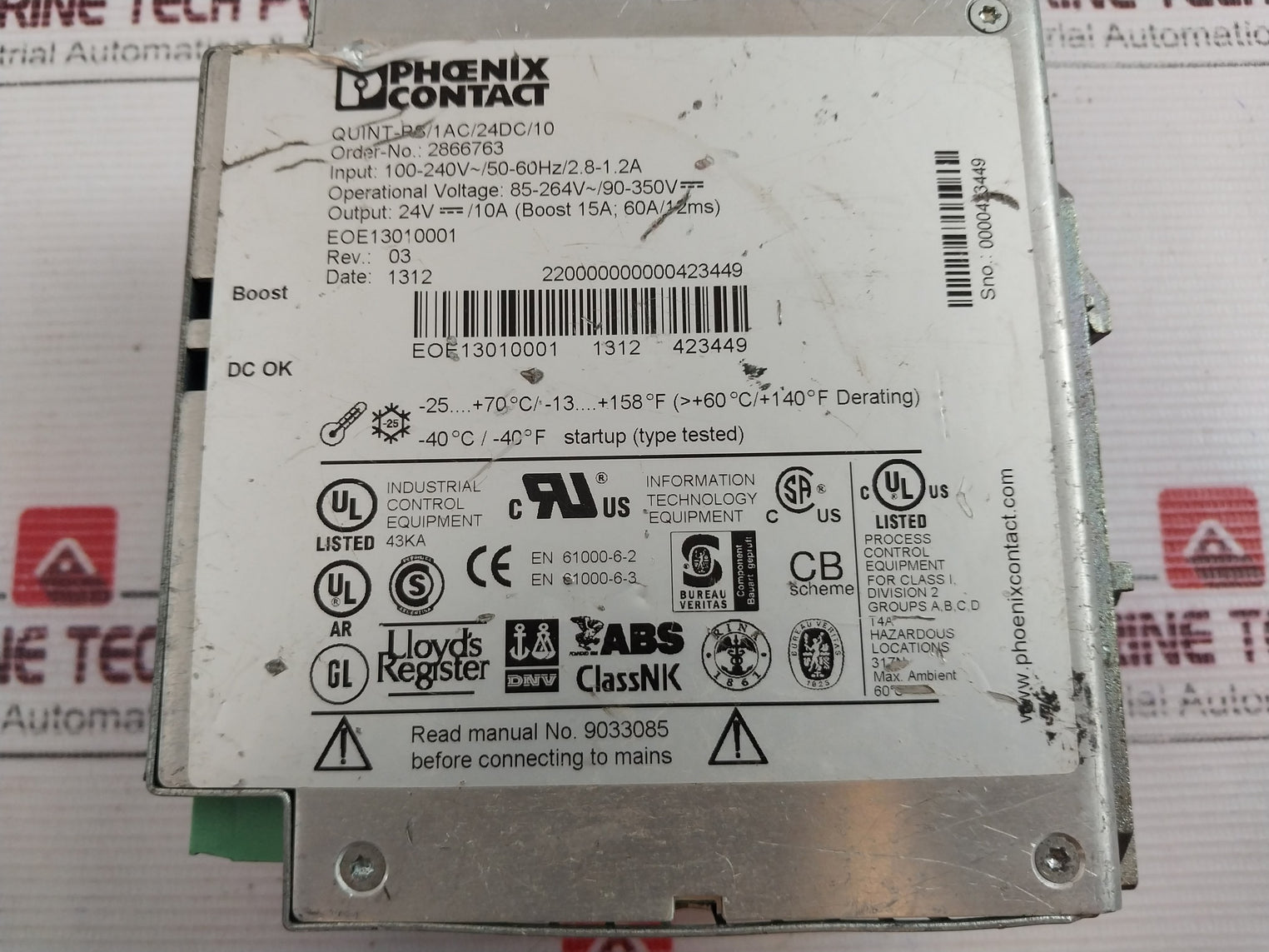 Phoenix Contact Quint-ps/1Ac/24Dc/10 Power Supply Unit