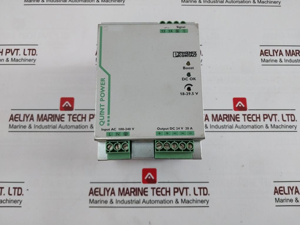 Phoenix Contact Quint-ps/1Ac/24Dc/20 Power Supply 100-240V/50-60Hz/6.0-2.6A