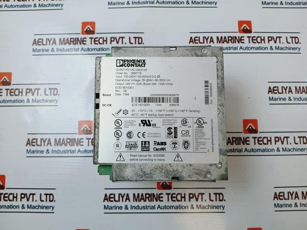 Phoenix Contact QUINT-PS/1AC/24DC/20 Power Supply Unit Rev 09