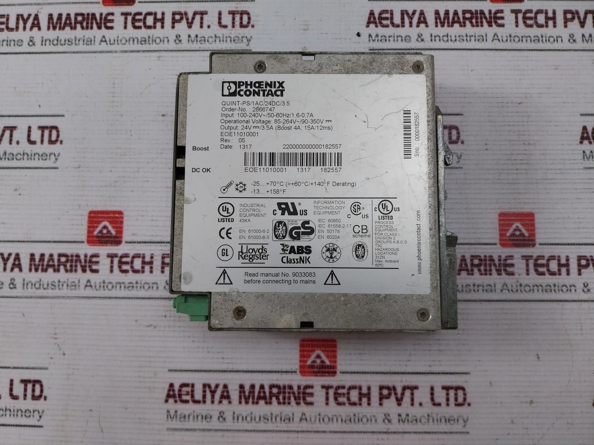 Phoenix Contact Quint-ps/1Ac/24Dc/3.5 Power Supply
