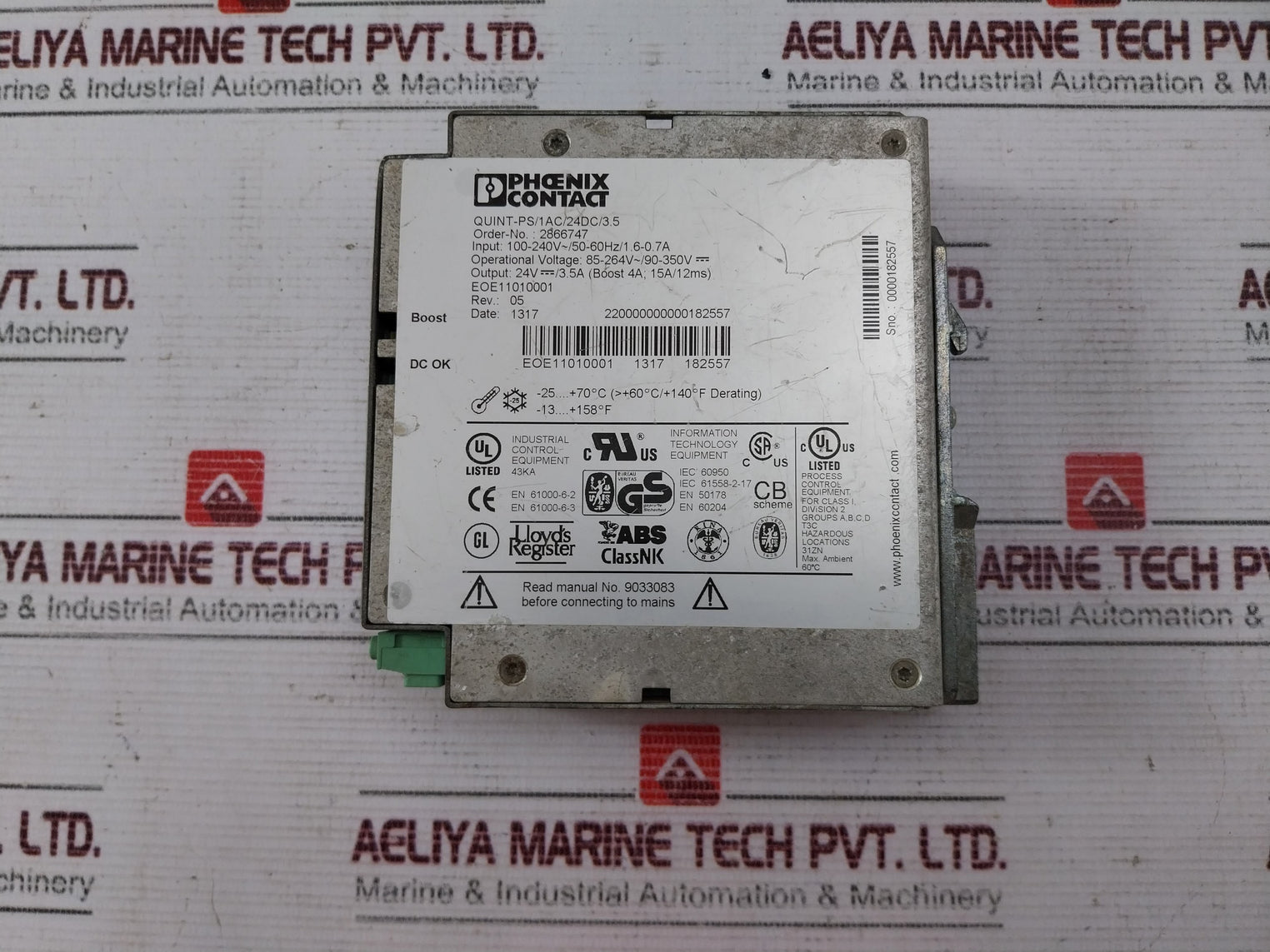 Phoenix Contact Quint-ps/1Ac/24Dc/3.5 Power Supply