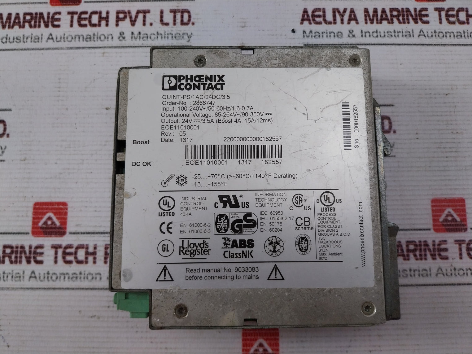 Phoenix Contact Quint-ps/1Ac/24Dc/3.5 Power Supply