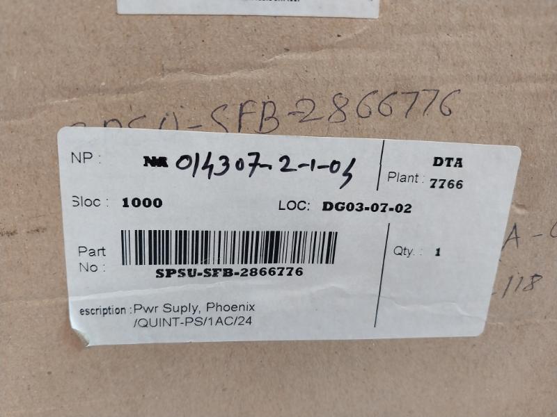 Phoenix Contact Quint-ps/1Ac/24Dc/20 Power Supply Unit 2866776 100-240V/50-60Hz
