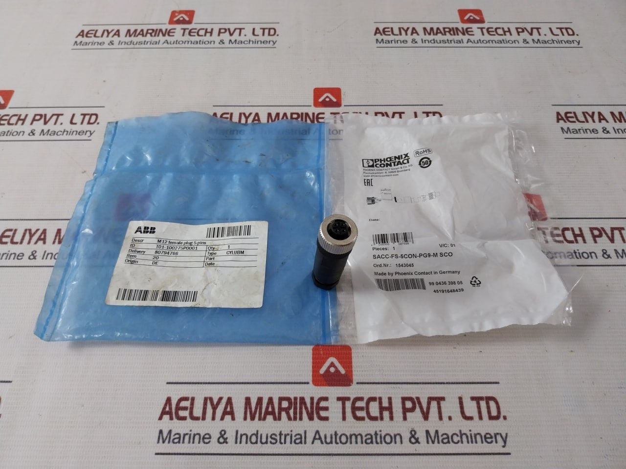 Phoenix Contact Sacc-fs-5Con-pg9-m Sco Connector M12 Female Plug 5 Pins