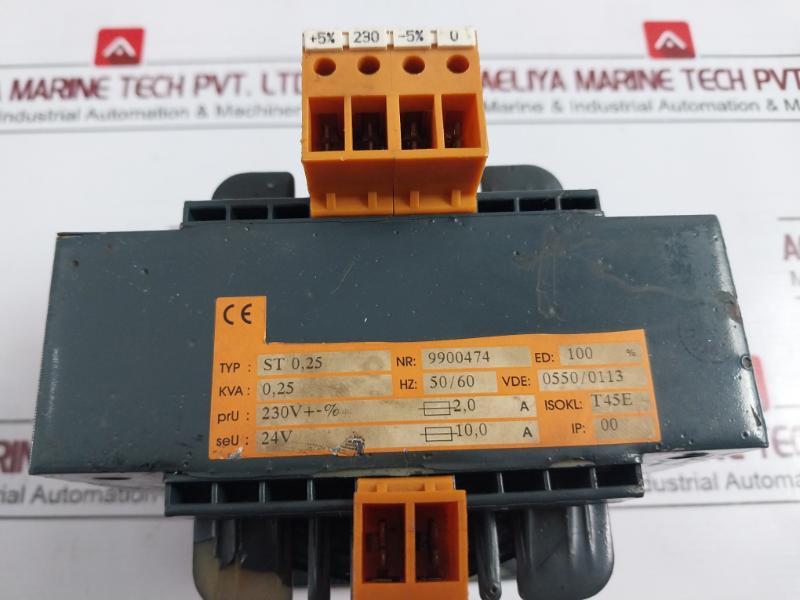 Phoenix Contact St 0,25 600v Control Transformer 9900474 W/ Trksd 4-fs Terminal