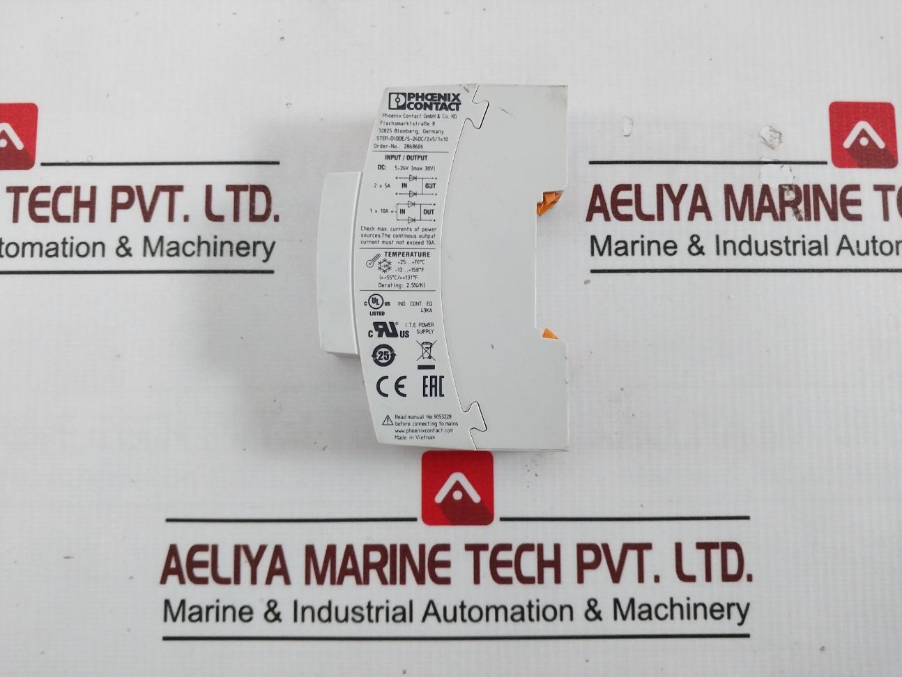 Phoenix Contact Step-diode/5-24Dc/2X5/1X10 Redundancy Module 2868606