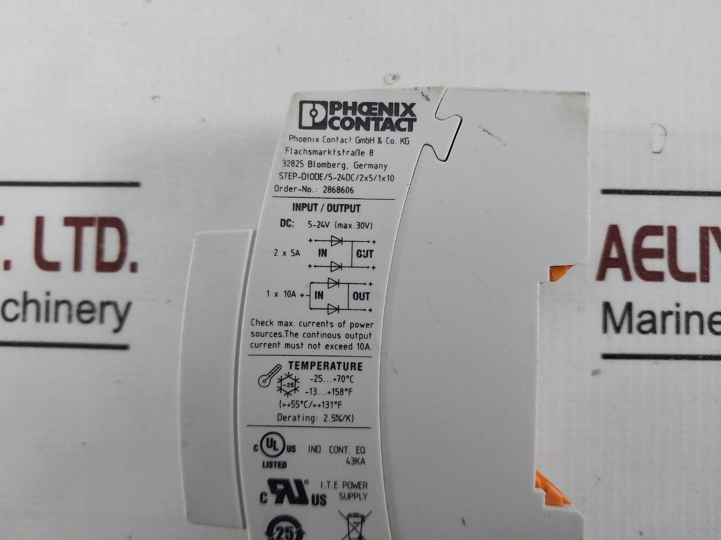 Phoenix Contact Step-diode/5-24Dc/2X5/1X10 Redundancy Module 2868606