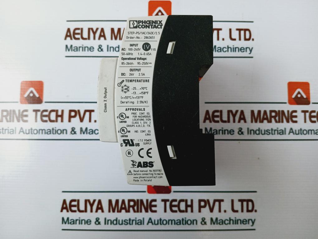 Phoenix Contact Step-ps/1Ac/24Dc/2.5 Power Supply Unit 2863651 50/60Hz