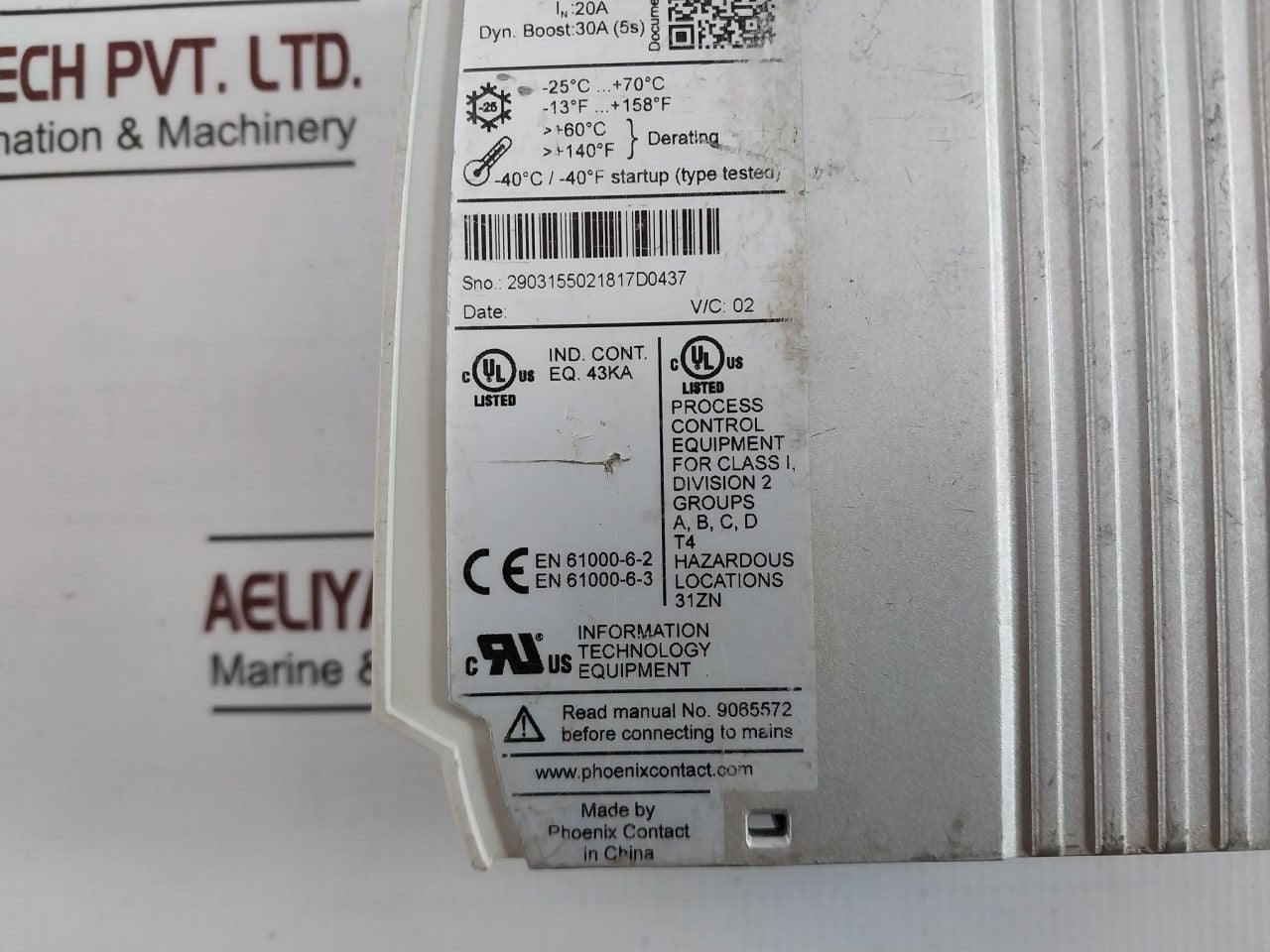 Phoenix Contact Trio-ps-2G/3Ac/24Dc/20 Power Supply Unit 50-60Hz