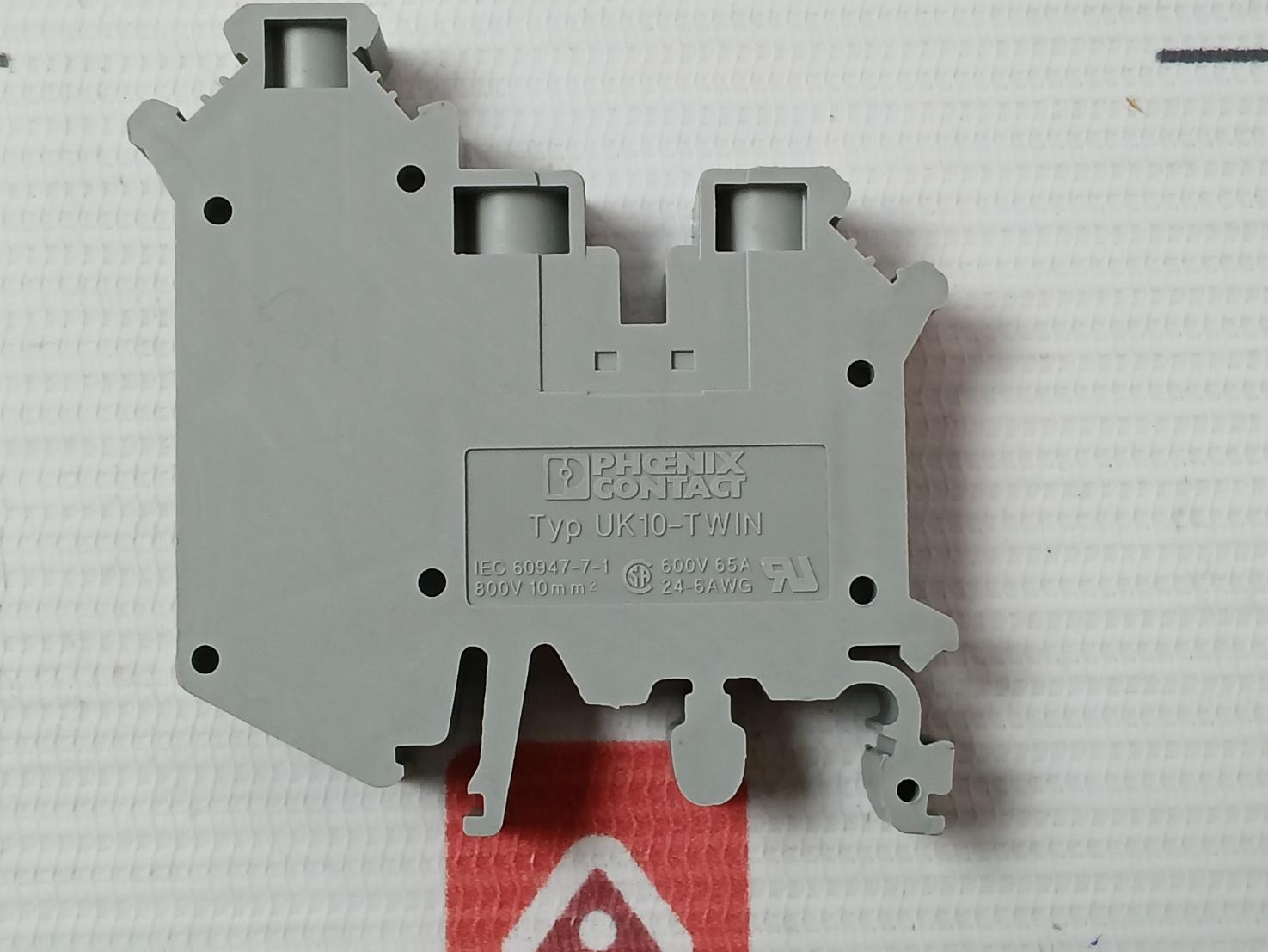 Phoenix Contact Uk 10-twin Feed-through Terminal Block 800V