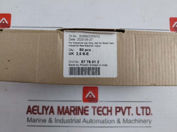 Uk 2,5 B-e Din Rail Terminal Block Phoenix Contact (1 Box=50 Pcs)