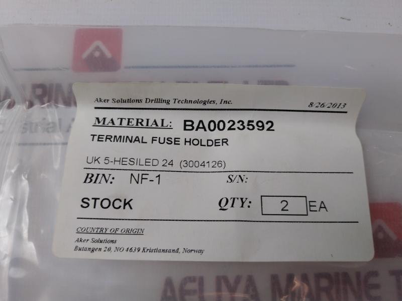 Lot of 2X PHOENIX CONTACT UK5-HESI Terminal Fuse Holder 800V 6.3A IEC 60947-7-3